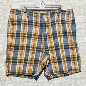Tommy Bahama Relax Mens 100% Line Plaid Chino Shorts Size 38